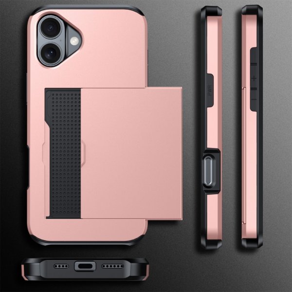 iPhone 16 Kuori Korttitelakka Harmaa
