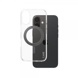 CARE by PanzerGlass iPhone 16 -suojakuori jalustalla MagSafe, musta