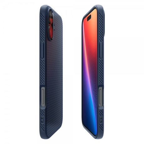 Spigen iPhone 16 -suojakuori Liquid Air Navy Blue