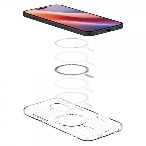Spigen iPhone 16 Suojakuori Liquid Crystal MagFit Crystal Clear