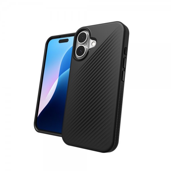 ZAGG iPhone 16 Luxe Snap -kuori, musta