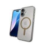 ZAGG iPhone 16 -suojakuori Milan Snap Gold Glitter