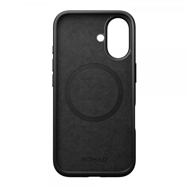 Nomad iPhone 16 Modern Leather Case -suojakuori, musta