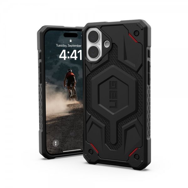 Urban Armor Gear (UAG) iPhone 16 -suojakuori Monarch Pro Kevlar MagSafe, musta