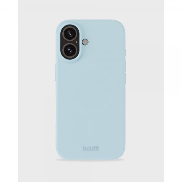 holdit iPhone 16 -silikonisuojakuori, Mineral Blue