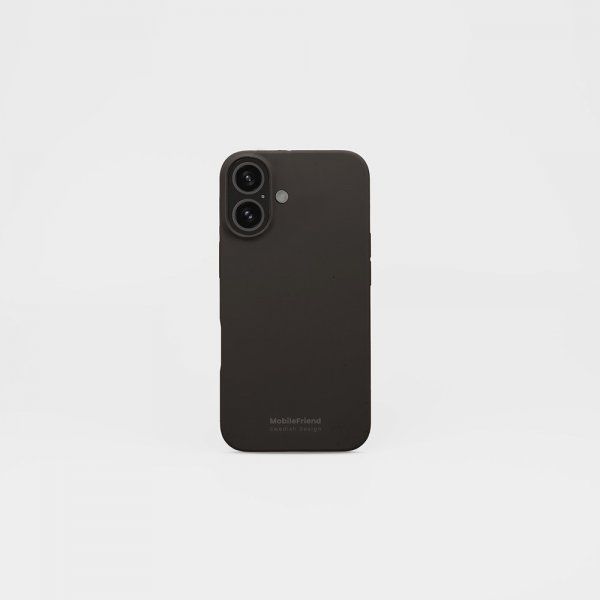 MobileFriend iPhone 16 Suojakuori Silikoni Musta