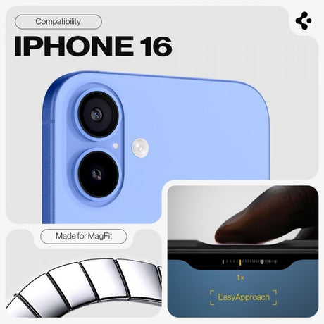 Spigen iPhone 16 -suojakuori Tough Armor MagFit Frost Black