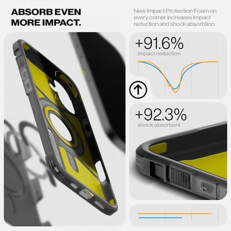Spigen iPhone 16 -suojakuori Tough Armor MagFit Frost Black