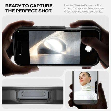 Spigen iPhone 16 -suojakuori Tough Armor MagFit Frost Black