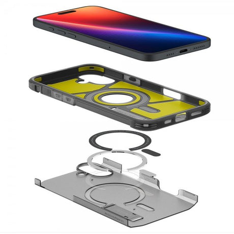 Spigen iPhone 16 -suojakuori Tough Armor MagFit Frost Black