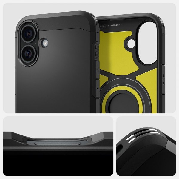 Spigen iPhone 16 Suojakuori Tough Armor MagFit Musta