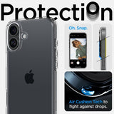 Spigen iPhone 16 -suojakuori Ultra Hybrid Crystal Clear