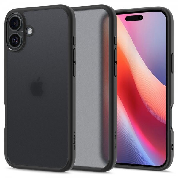 Spigen iPhone 16 -suojakuori Ultra Hybrid Frost Black