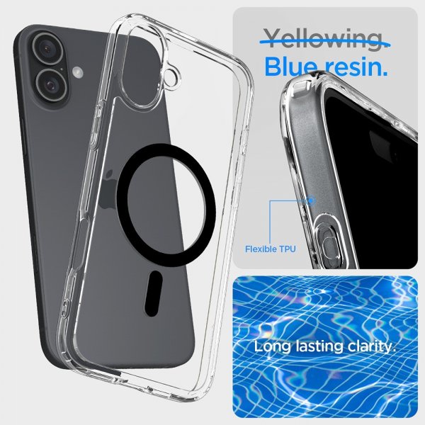 Spigen iPhone 16 -suojakuori Ultra Hybrid MagFit musta