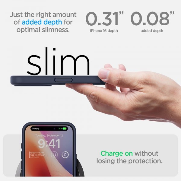 Spigen iPhone 16 -suojakuori Ultra Hybrid Navy Blue