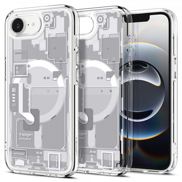 Spigen iPhone 16e/iPhone 17e Ultra Hybrid Zero One MagFit -suojakuori, valkoinen