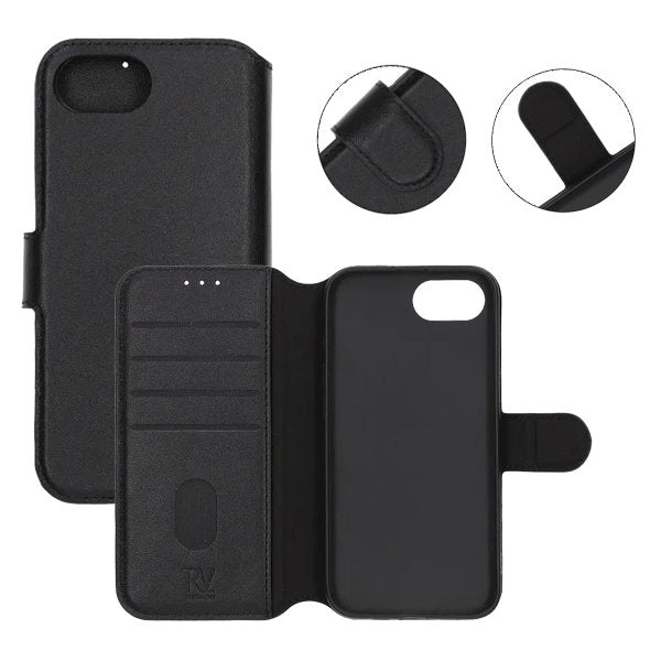 Rvelon iPhone 16e/17e Kotelo Aidosta Nahasta Musta