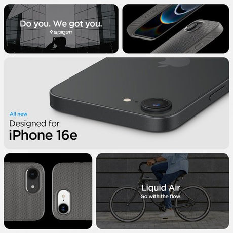 Spigen iPhone 16/17 Kuori Liquid Air Marble Gray
