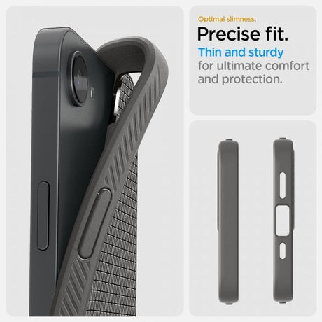 Spigen iPhone 16/17 Kuori Liquid Air Marble Gray