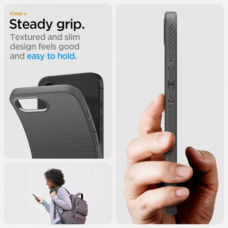 Spigen iPhone 16/17 Kuori Liquid Air Marble Gray