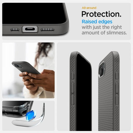 Spigen iPhone 16/17 Kuori Liquid Air Marble Gray