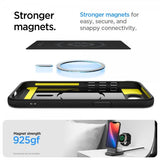 Spigen iPhone 16/17 -kuori Rugged Armor MagFit mattamusta