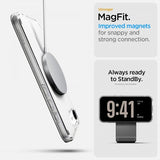 Spigen iPhone 16/17 Ultra Hybrid MagFit Clear White -kuori