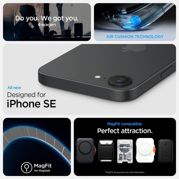 Spigen iPhone 16/17 Ultra Hybrid S MagFit Frost Black -suojakuori