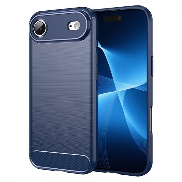 iPhone Air Kuoret Harjattu Hiilikuitukuvio Sininen