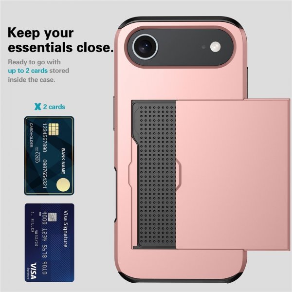 iPhone Air -suojakuori korttipaikalla, musta