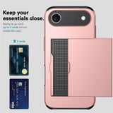iPhone Air -suojakuori korttipaikalla, musta