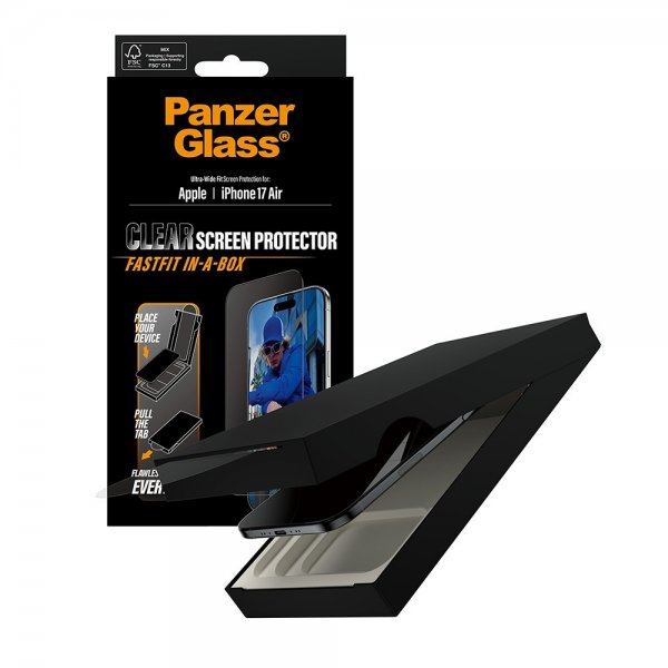 PanzerGlass iPhone Air -näytönsuoja Ultra-Wide Fit Clear Fastfit
