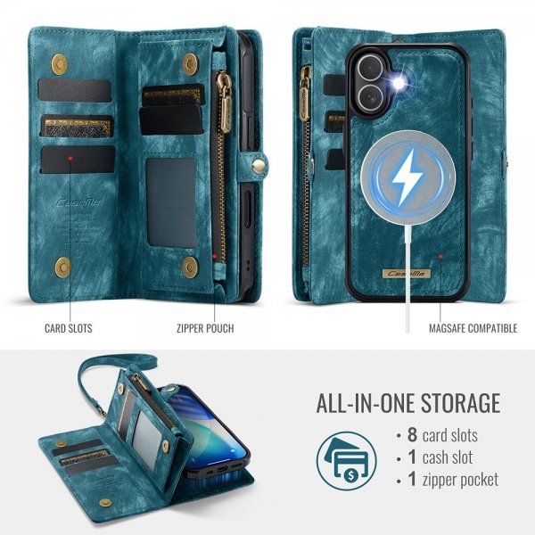 CaseMe iPhone 17 -kotelo 008 Series Irrotettava kuori, sininen