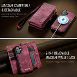 CaseMe iPhone 17 -kotelo 008-sarja, irrotettava kuori, punainen