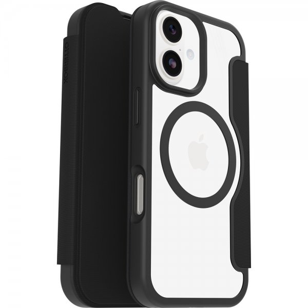 Otterbox iPhone 17 -kotelo, React Folio, MagSafe, Black Crystal