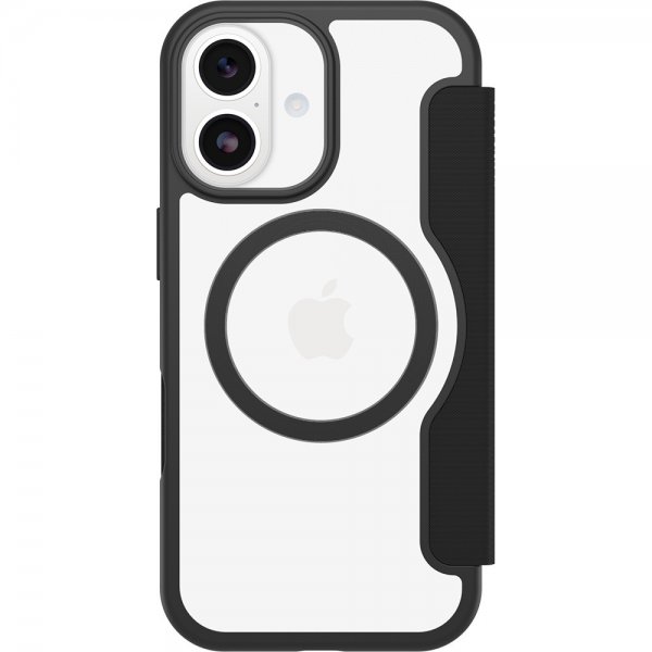 Otterbox iPhone 17 -kotelo, React Folio, MagSafe, Black Crystal