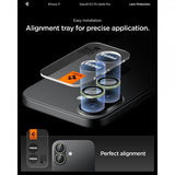 Spigen iPhone 17 Kameran suojaus GLAS.tR EZ Fit Optik Pro 2-pakkaus Vihreä