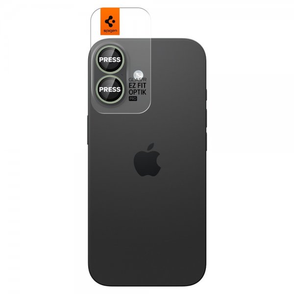 Spigen iPhone 17 Kameran suojaus GLAS.tR EZ Fit Optik Pro 2-pakkaus Vihreä