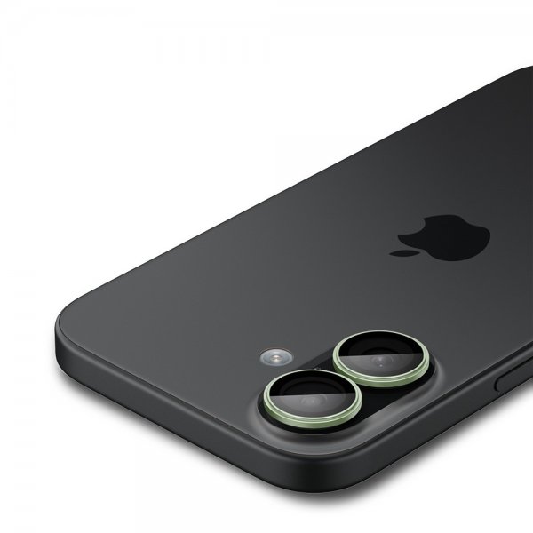 Spigen iPhone 17 Kameran suojaus GLAS.tR EZ Fit Optik Pro 2-pakkaus Vihreä