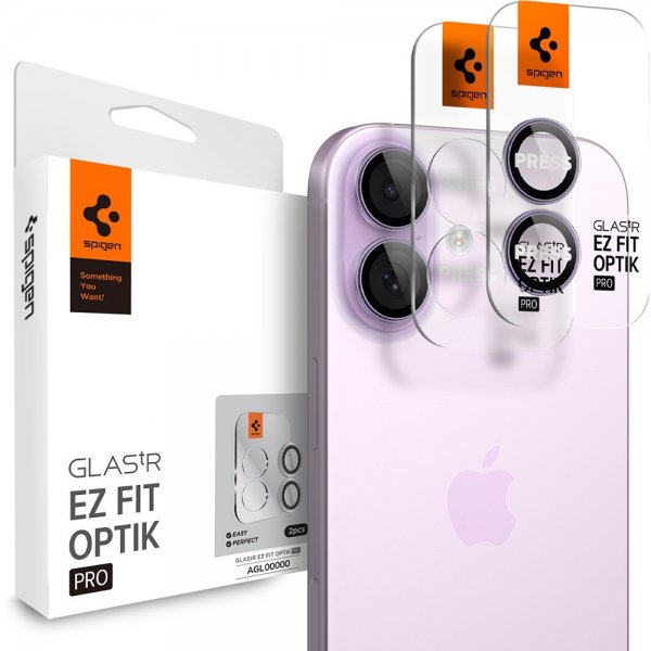 Spigen iPhone 17 Kameran suojaus GLAS.tR EZ Fit Optic Pro 2-pakkaus Violetti