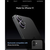 Spigen iPhone 17 Kameran suojaus GLAS.tR EZ Fit Optic Pro 2-pakkaus Violetti