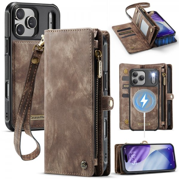 CaseMe iPhone 17 Pro Kotelo 008 Series Irrotettava Kuori Ruskea