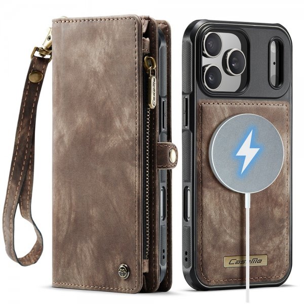 CaseMe iPhone 17 Pro Kotelo 008 Series Irrotettava Kuori Ruskea