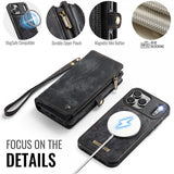 CaseMe iPhone 17 Pro -kotelo 008 Series Irrotettava Kuori Musta