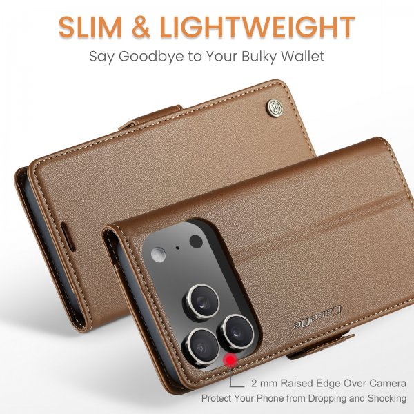 CaseMe iPhone 17 Pro -kotelo, 023 Series, ruskea