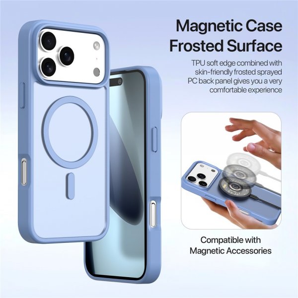 Dux Ducis iPhone 17 Pro Kotelo 2-in-1 Lawa Series MagSafe Sininen