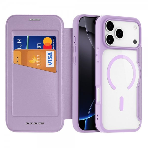 Dux Ducis iPhone 17 Pro -suojakuori, Skin X Pro Series, MagSafe, violetti