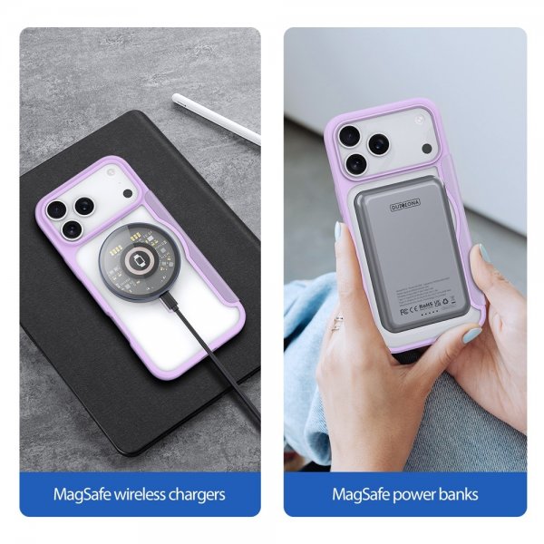 Dux Ducis iPhone 17 Pro -suojakuori, Skin X Pro Series, MagSafe, violetti