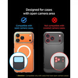 Spigen iPhone 17 Pro kameran suojalasi Glas.tR EZ Fit Optik Pro XL Oranssi
