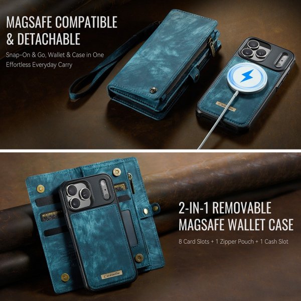 CaseMe iPhone 17 Pro Max -kotelo 008 Series, irrotettava kuori, sininen